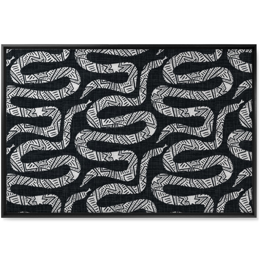 Snake Study - Black Wall Art, Black, Single piece, Canvas, 24x36, Black, Black