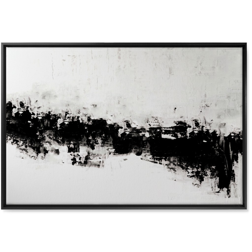 Urban Serenity - Black and White Wall Art, Black, Single piece, Canvas, 24x36, Black