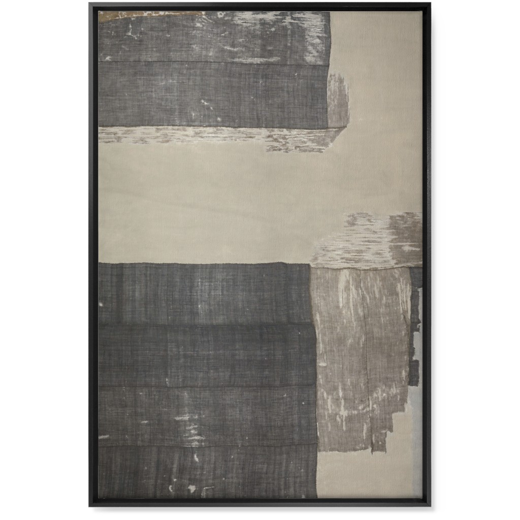 Threads - Gray Wall Art, Black, Single piece, Canvas, 24x36, Gray