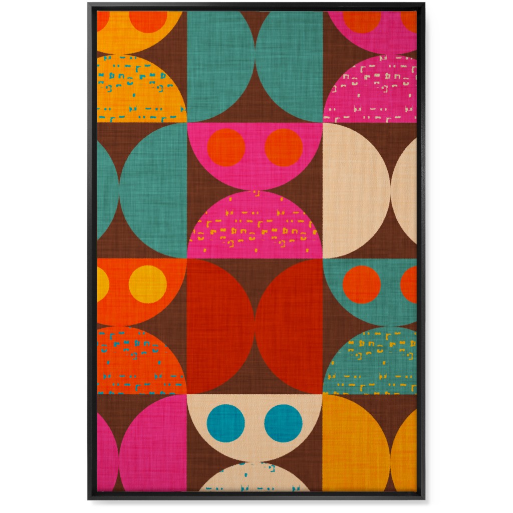 Mid Mod Owl - Multi Wall Art, Black, Single piece, Canvas, 24x36, Multicolor