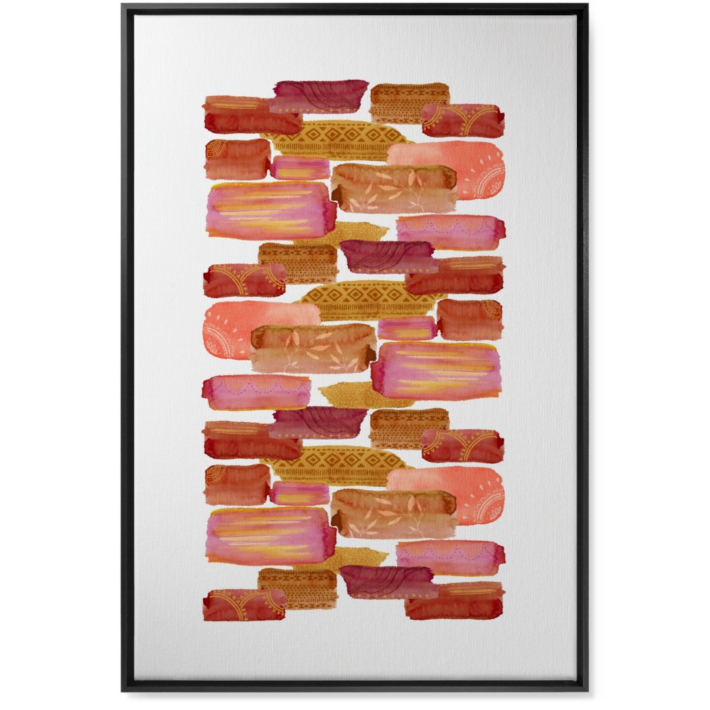 Brink Road Wall Art, Black, Single piece, Canvas, 24x36, Pink, Russet