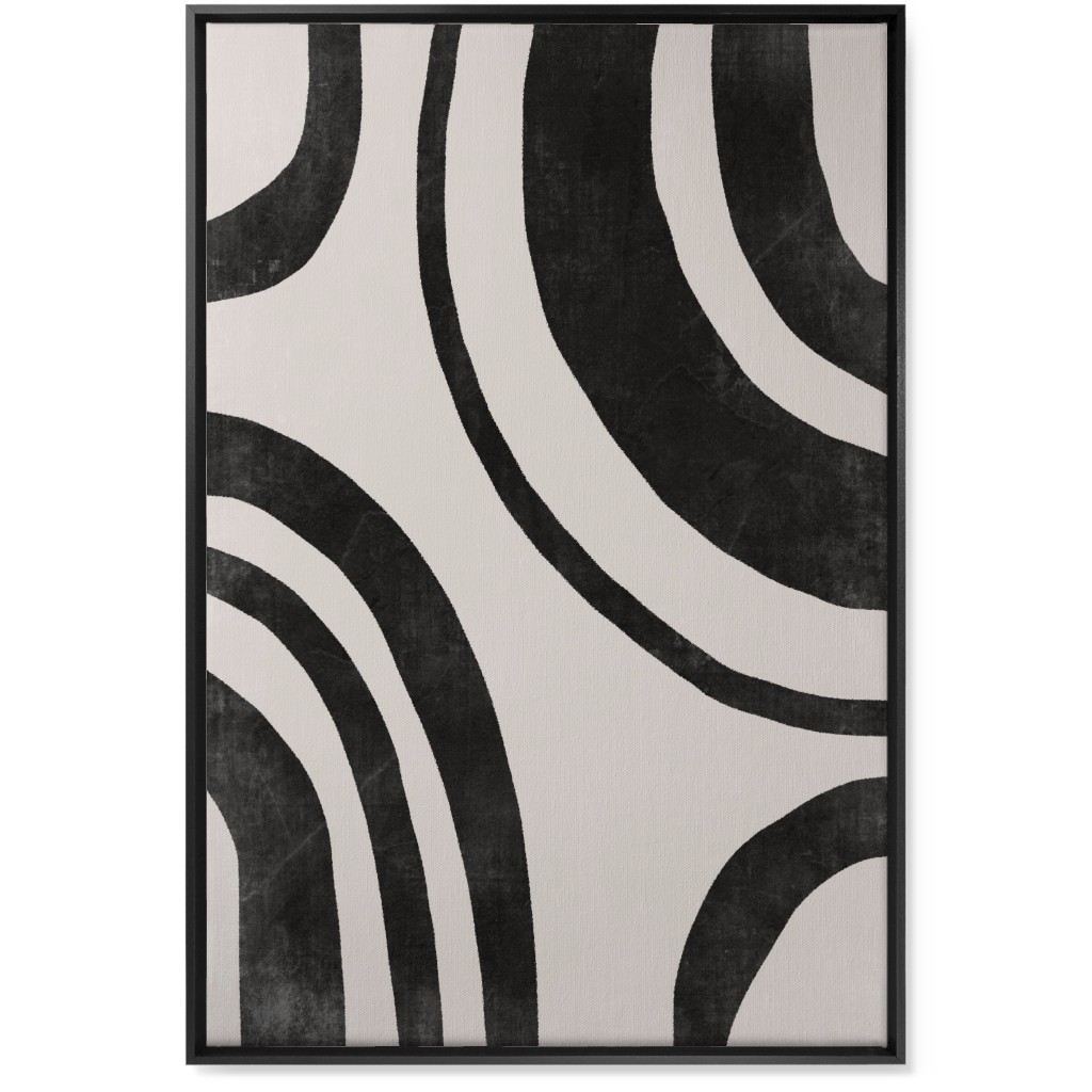 Pathway - Black and Beige Wall Art, Black, Single piece, Canvas, 24x36, Black, Black