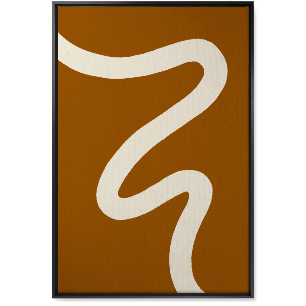 Tangled Brush Strokes Iv Wall Art, Black, Single piece, Canvas, 24x36, Orange, Earth