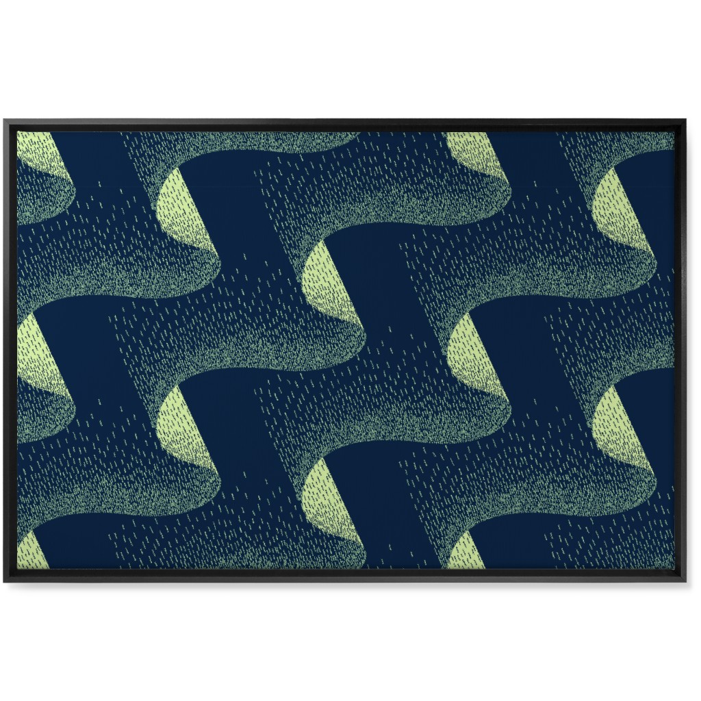 Aurora Wall Art, Black, Single piece, Canvas, 24x36, Blue, True Blue