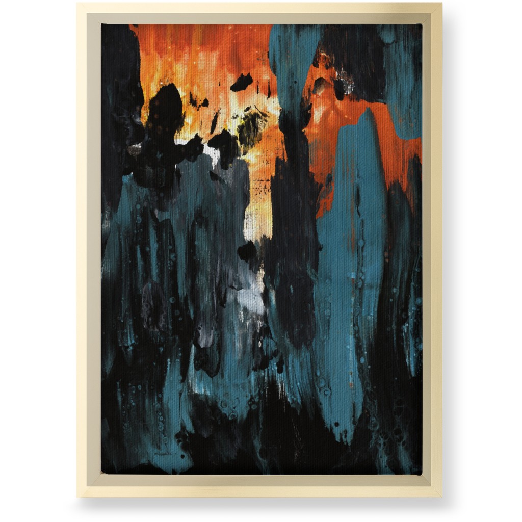 New Dawn - Multi Wall Art, Gold, Single piece, Canvas, 10x14, Black, Black