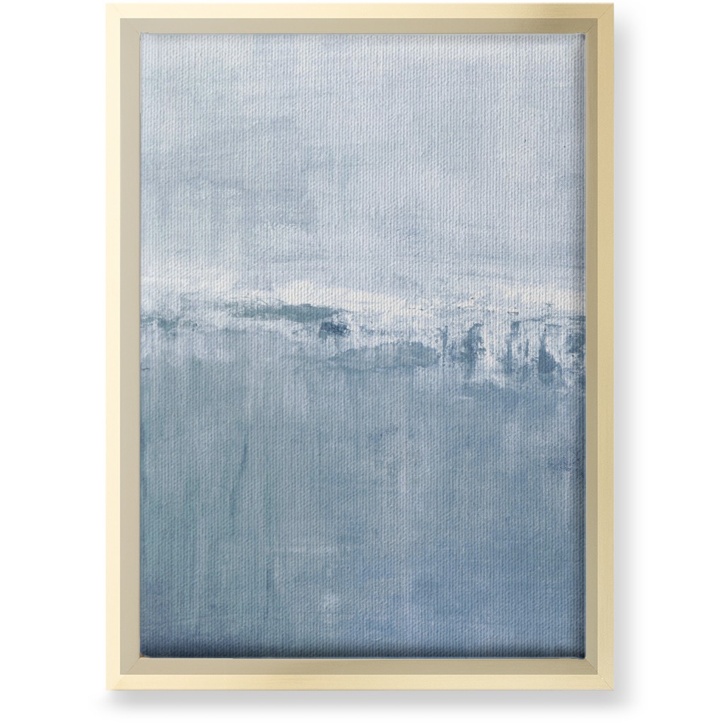 Left Tranquil Diptych - Blue Wall Art, Gold, Single piece, Canvas, 10x14, Blue, True Blue