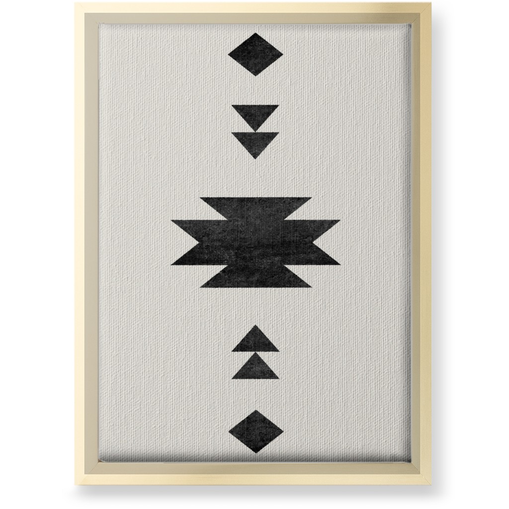 Aztec Southwest - Neutral Wall Art, Gold, Single piece, Canvas, 10x14, Beige