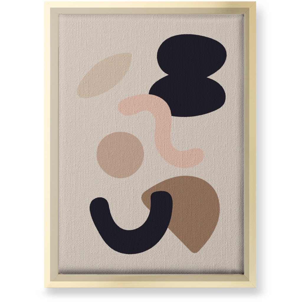 Abstract Collage - Neutral Wall Art, Gold, Single piece, Canvas, 10x14, Beige