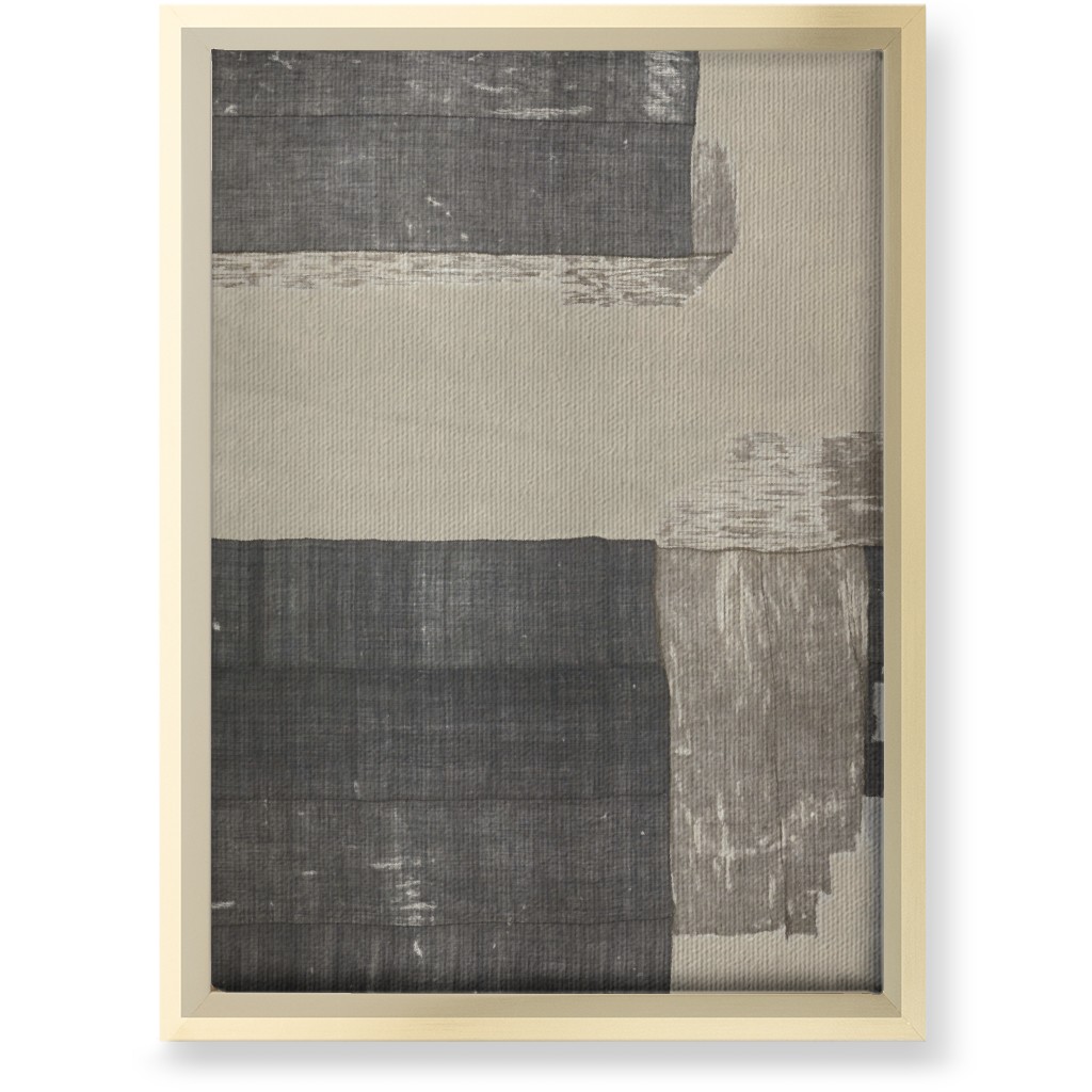 Threads - Gray Wall Art, Gold, Single piece, Canvas, 10x14, Gray