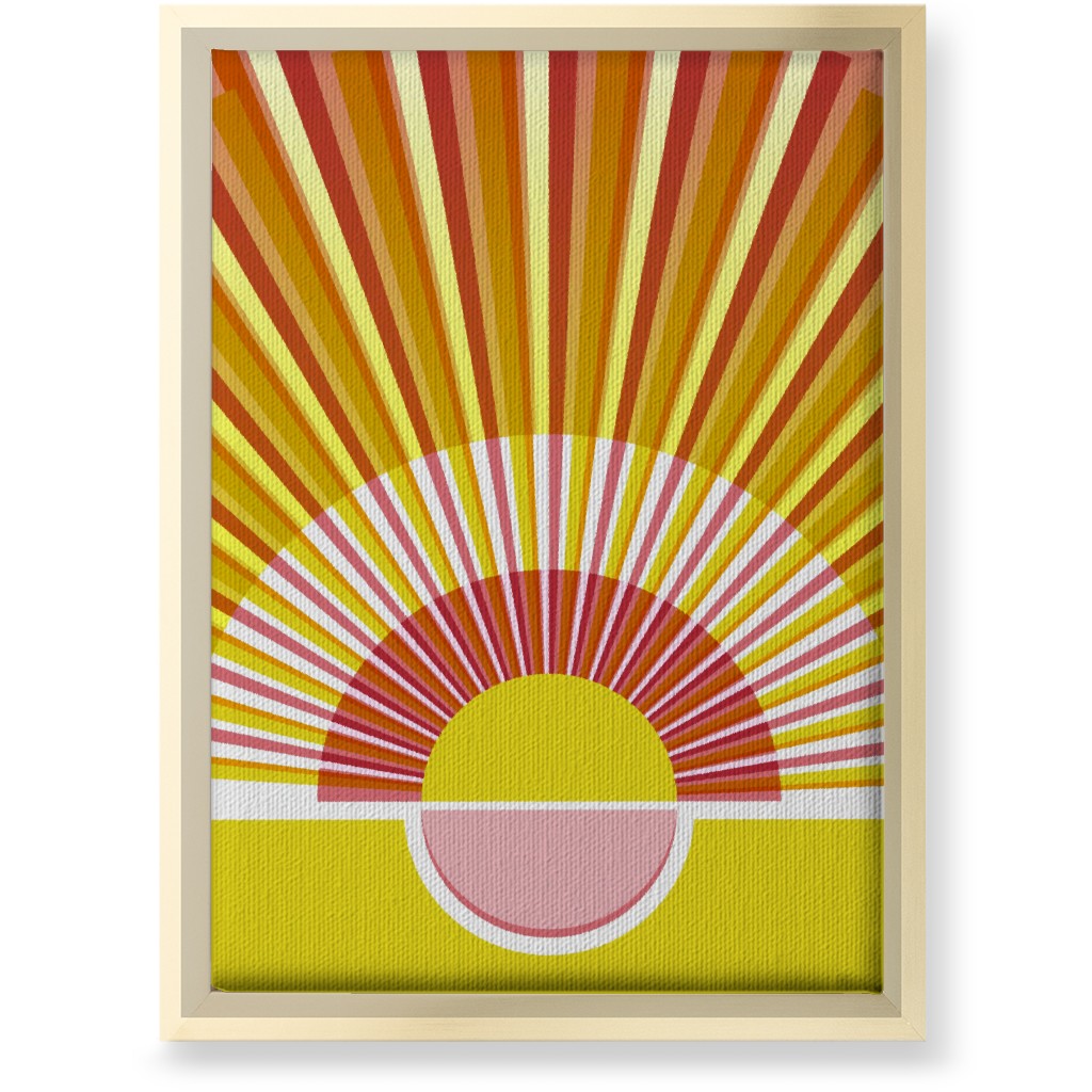 Sunrise Optimism - Warm Wall Art, Gold, Single piece, Canvas, 10x14, Yellow