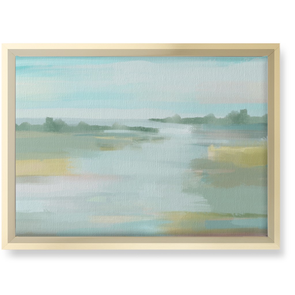 Tidewater Wall Art, Gold, Single piece, Canvas, 10x14, Blue