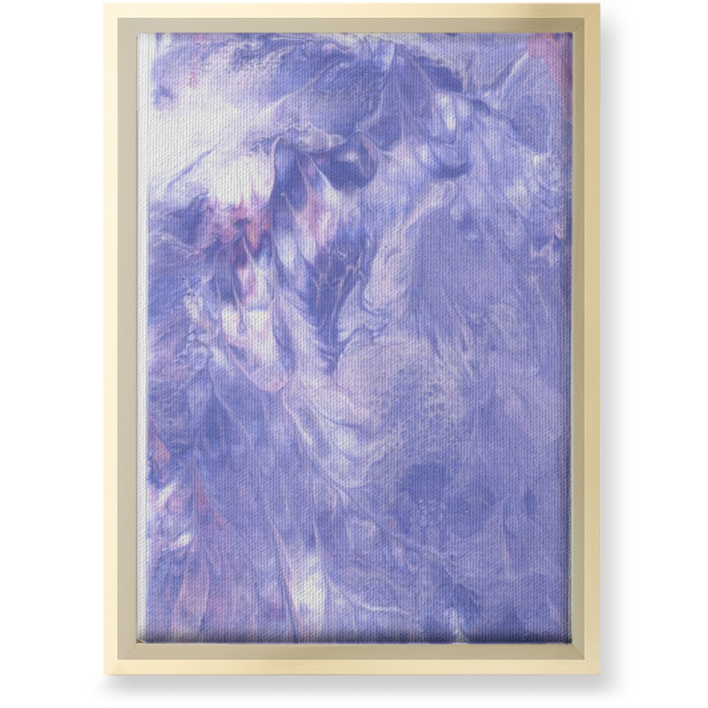 Acrylic Pour - Purple Wall Art, Gold, Single piece, Canvas, 10x14, Purple