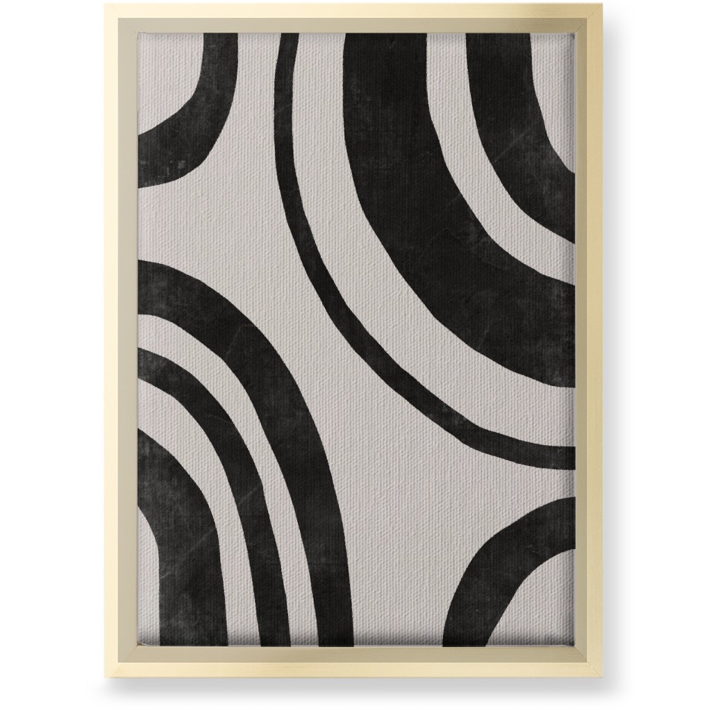 Pathway - Black and Beige Wall Art, Gold, Single piece, Canvas, 10x14, Black