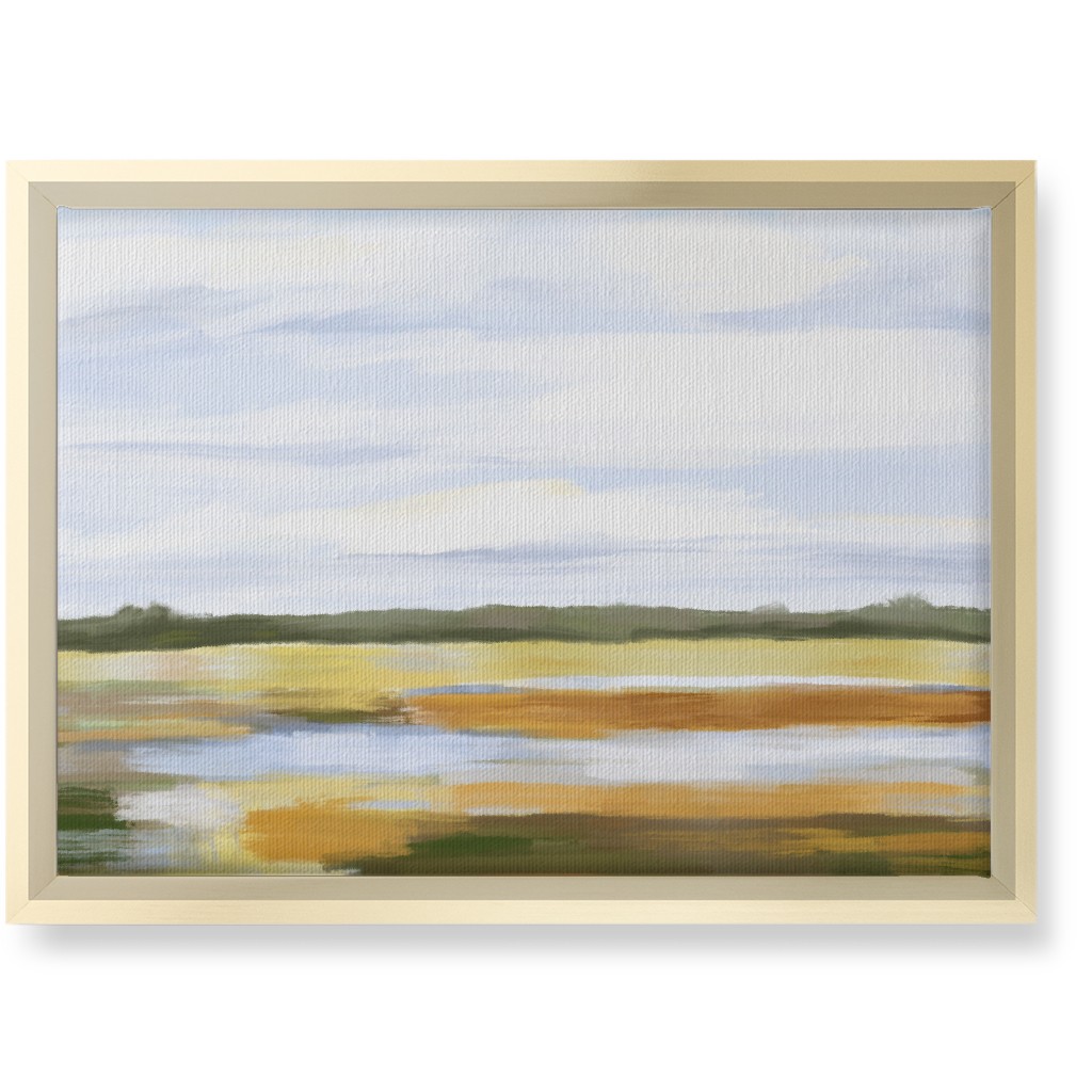 Golden Marsh Wall Art, Gold, Single piece, Canvas, 10x14, Multicolor
