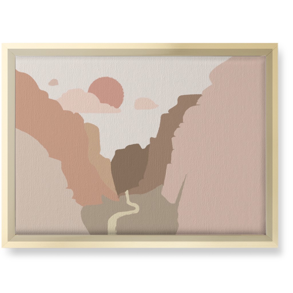 Zions Landscape Wall Art, Gold, Single piece, Canvas, 10x14, Pink