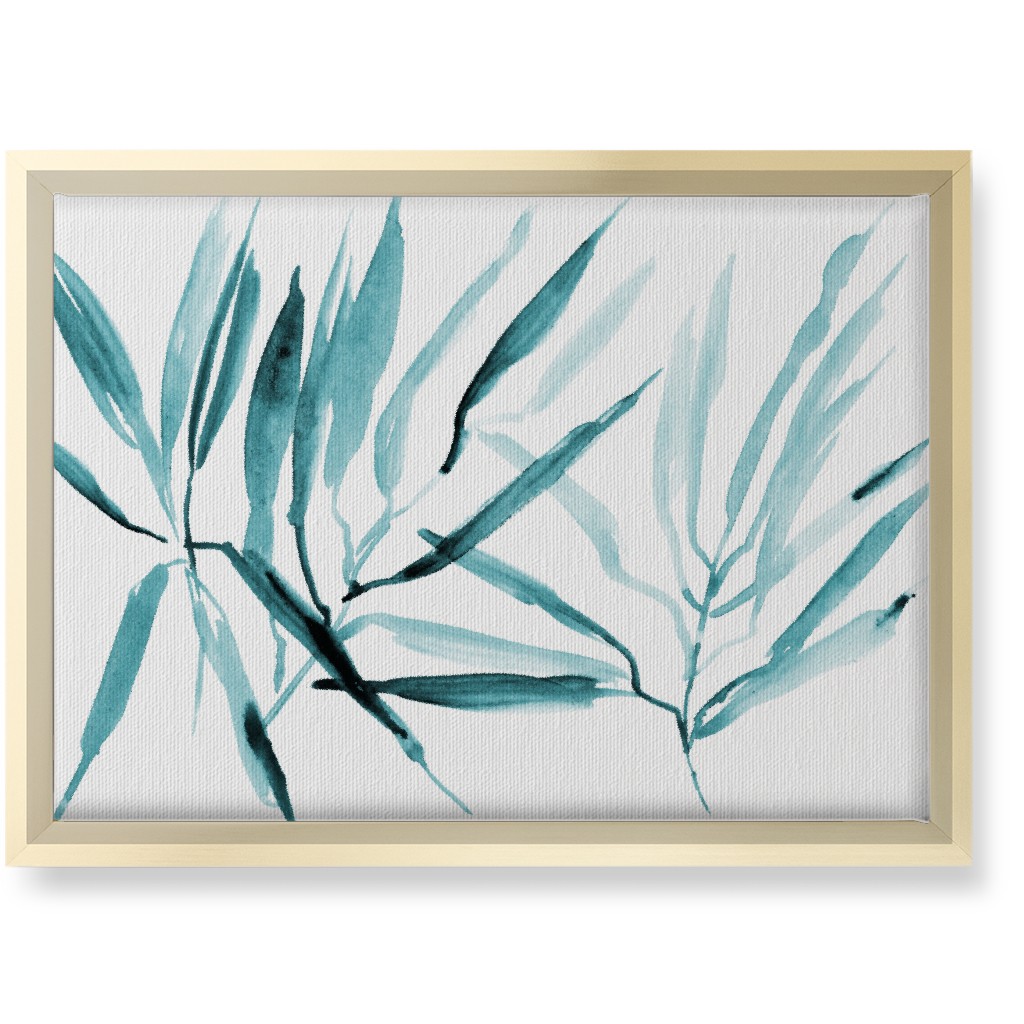Watercolor Tropical Botanicals Wall Art, Gold, Single piece, Canvas, 10x14, Blue