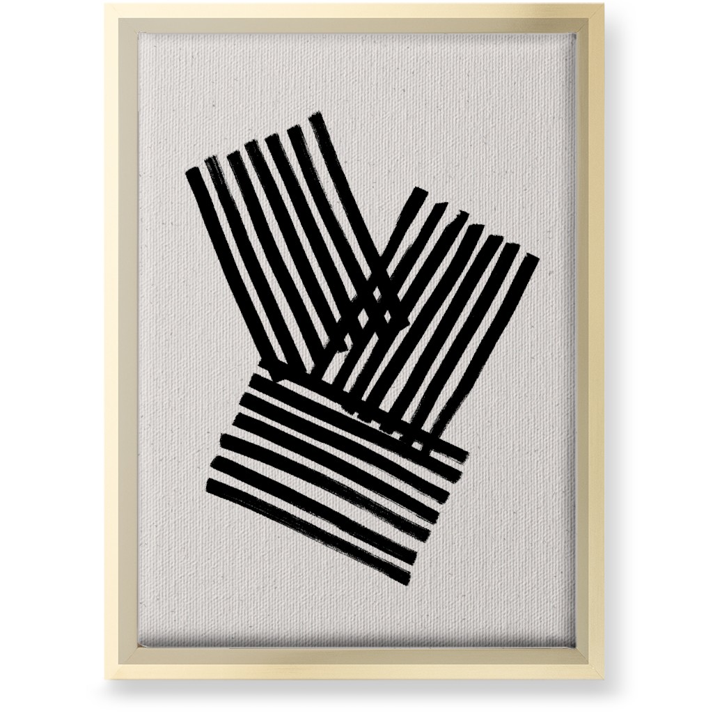 Kimono Stripes - Neutral Wall Art, Gold, Single piece, Canvas, 10x14, Beige
