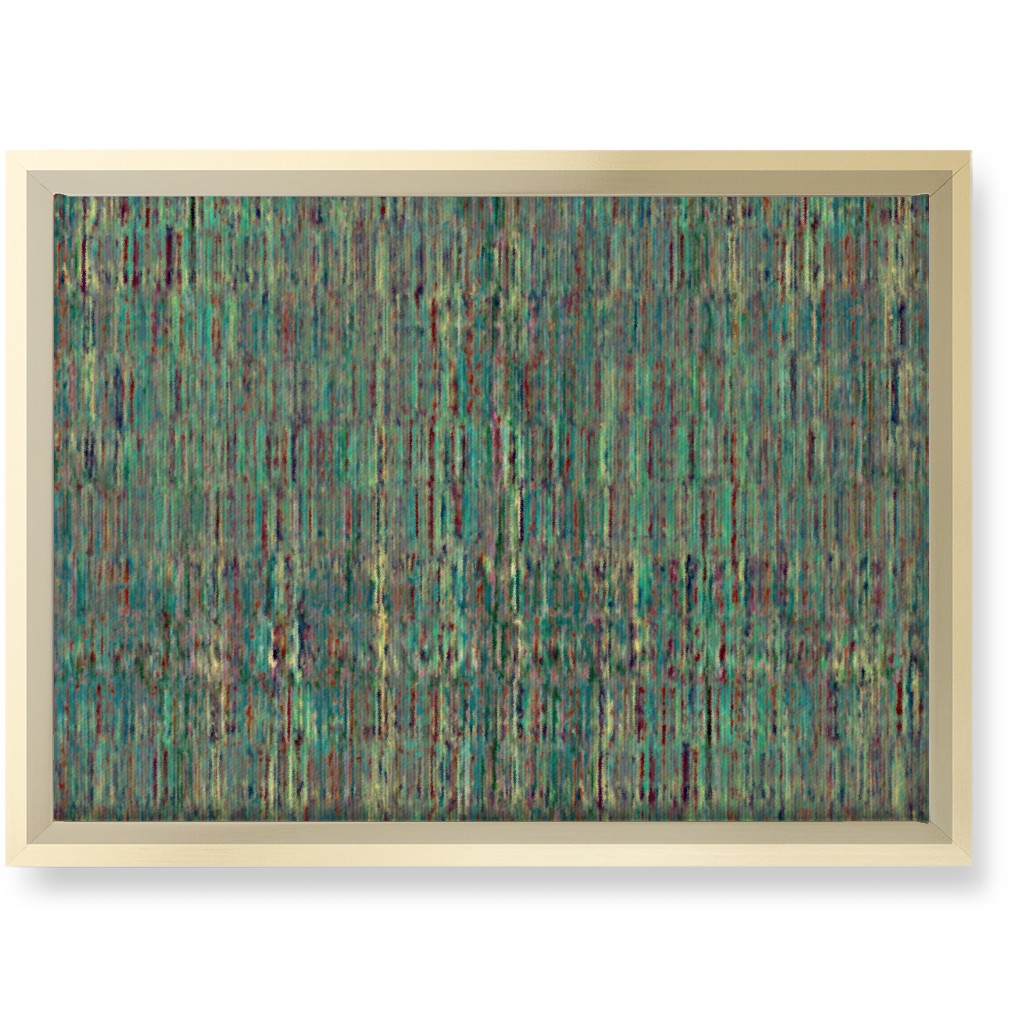 String Theory - Green Wall Art, Gold, Single piece, Canvas, 10x14, Green, Classic Green