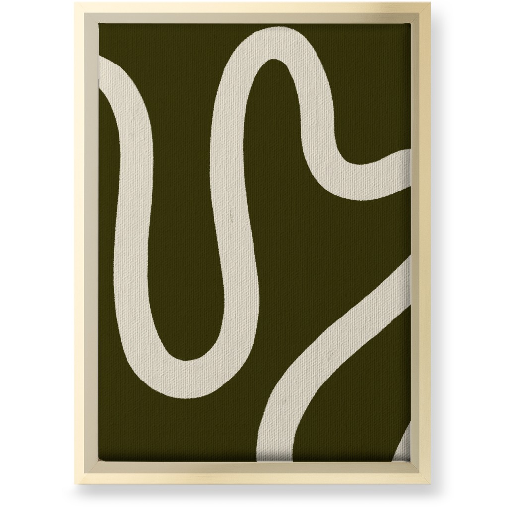 Tangled Brush Strokes Iii Wall Art, Gold, Single piece, Canvas, 10x14, Green, Hunter