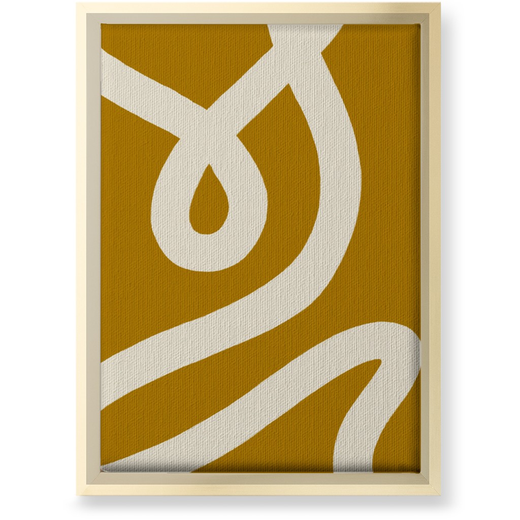 Tangled Brush Strokes V Wall Art, Gold, Single piece, Canvas, 10x14, Yellow, Golden