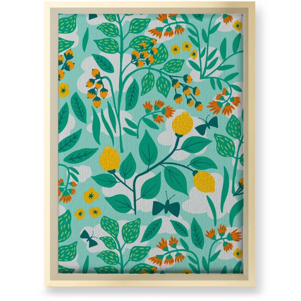 Color Garden - Green Wall Art, Gold, Single piece, Canvas, 10x14, Green