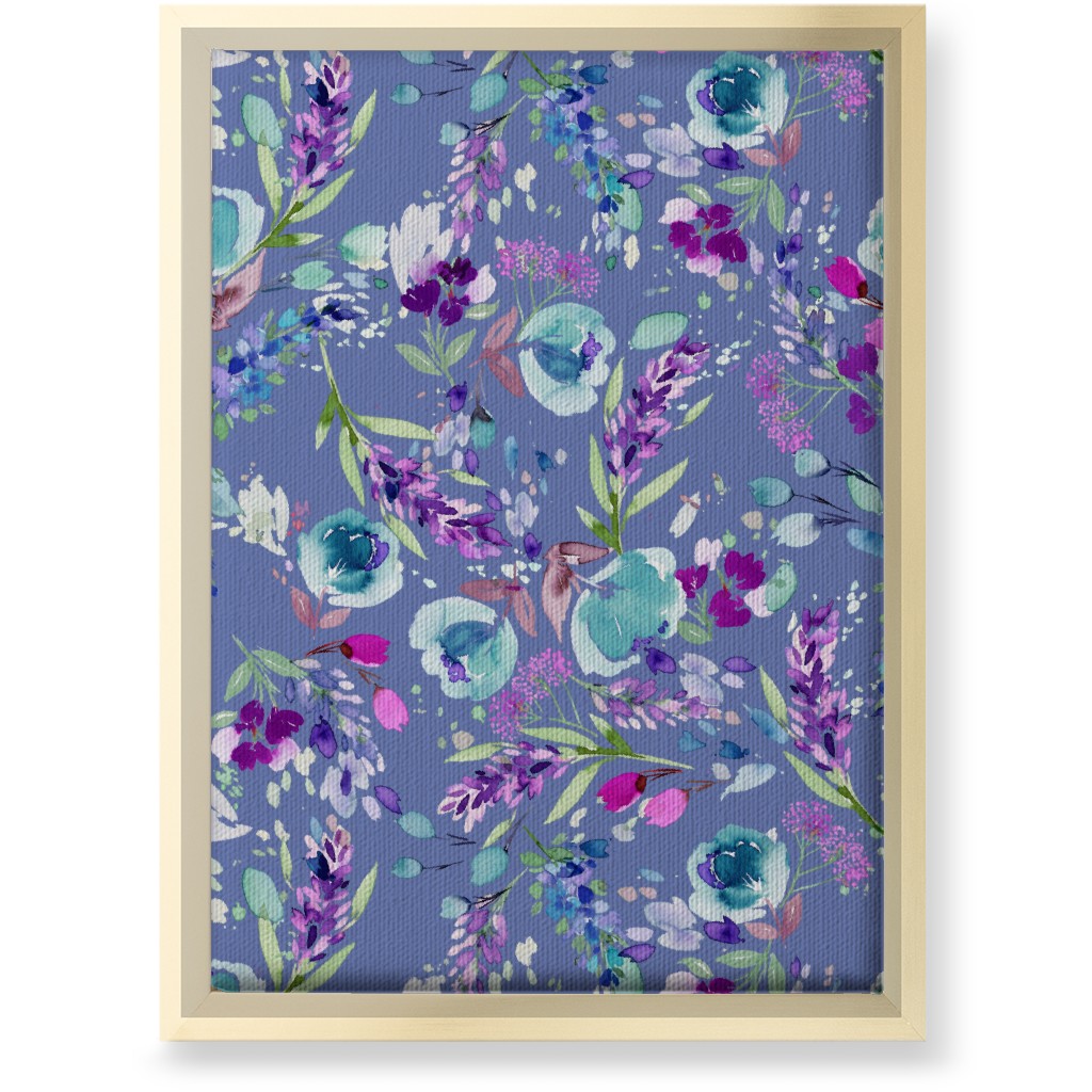 Lavender Bunches - Purple Wall Art, Gold, Single piece, Canvas, 10x14, Purple