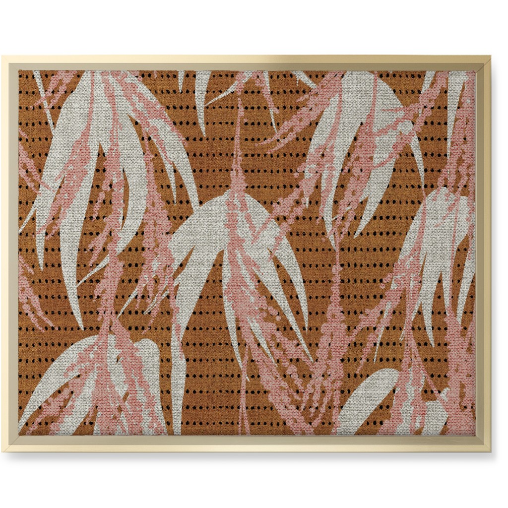 Vintage Palm Wall Art, Gold, Single piece, Canvas, 16x20, Brown, Nutmeg