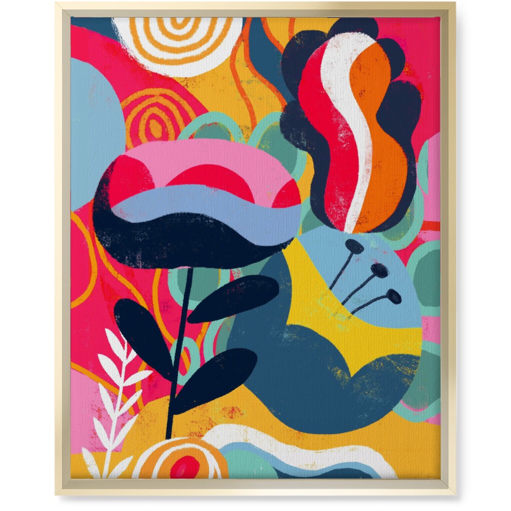 Think Big in Colors - Vibrant Wall Art, Gold, Single piece, Canvas, 16x20, Multicolor