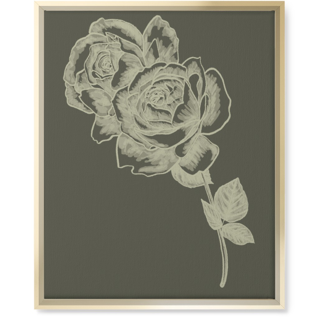 Rose - Neutral Wall Art, Gold, Single piece, Canvas, 16x20, Brown