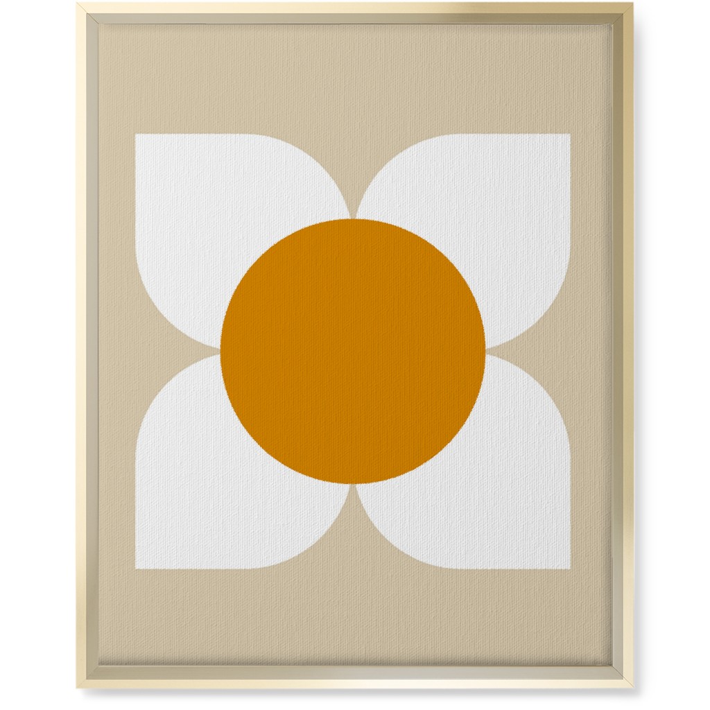 Bold Flower - Beige Wall Art, Gold, Single piece, Canvas, 16x20, Beige