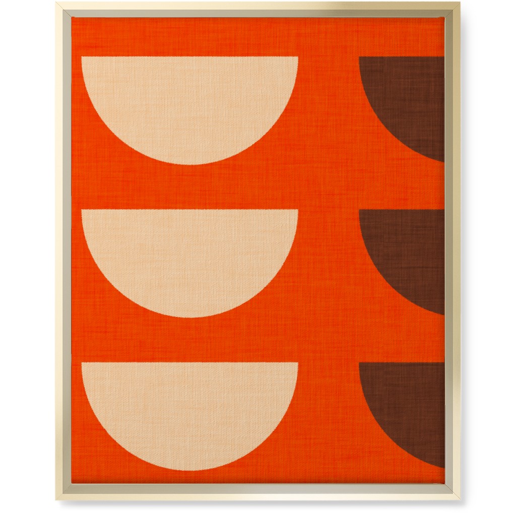 Half Moon Wall Art, Gold, Single piece, Canvas, 16x20, Red