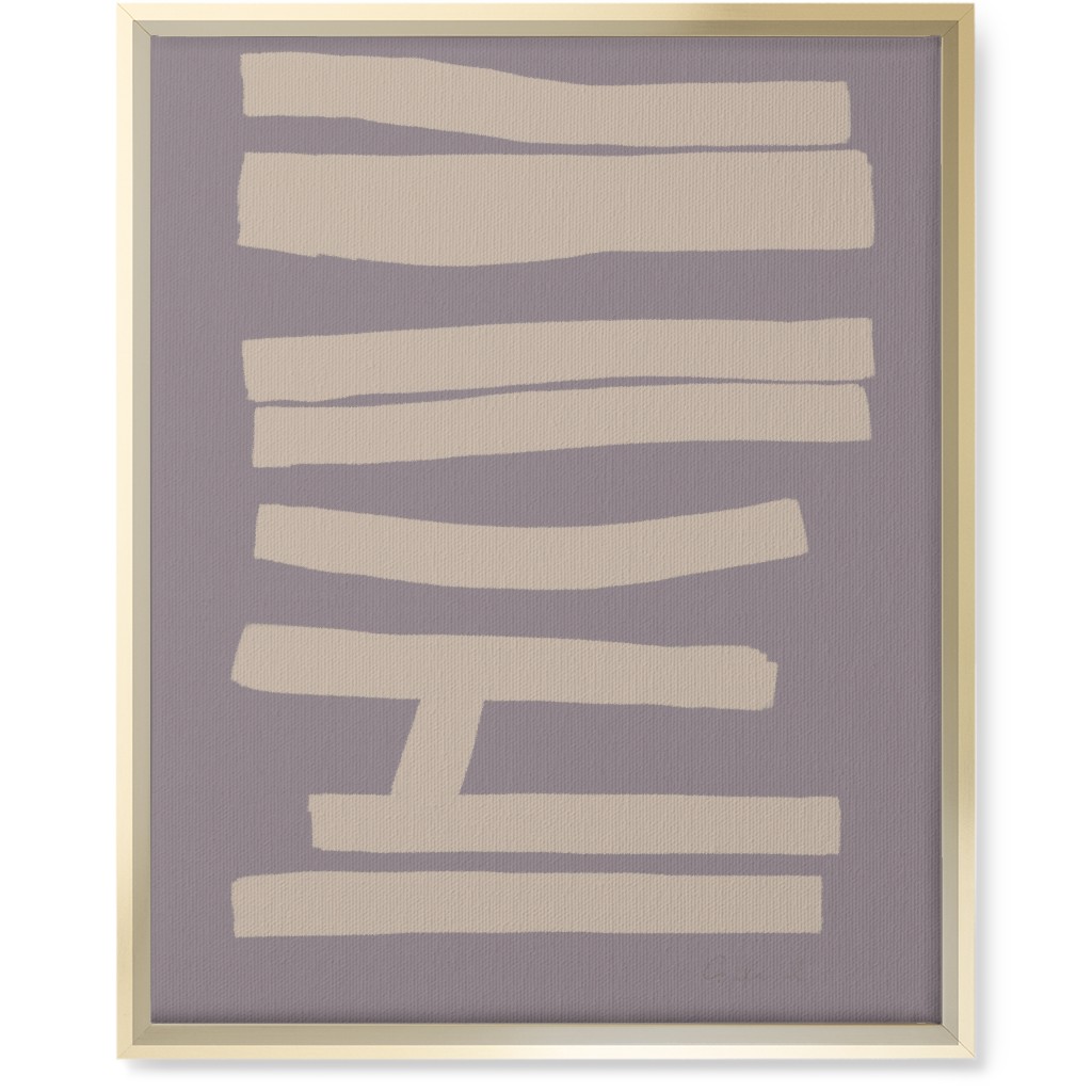 Bold Abstract Stripes Wall Art, Gold, Single piece, Canvas, 16x20, Purple, Clay
