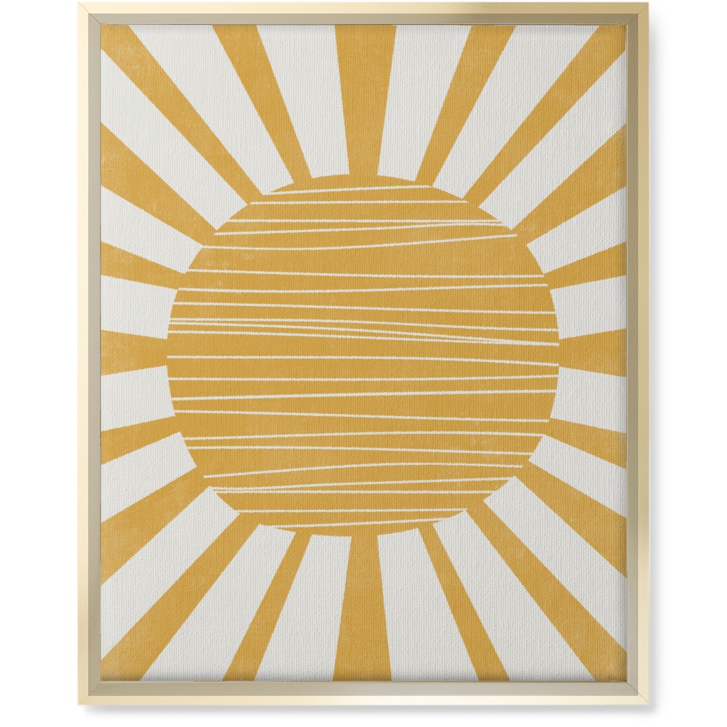 Sun Glow - Yellow and Beige Wall Art, Gold, Single piece, Canvas, 16x20, Yellow