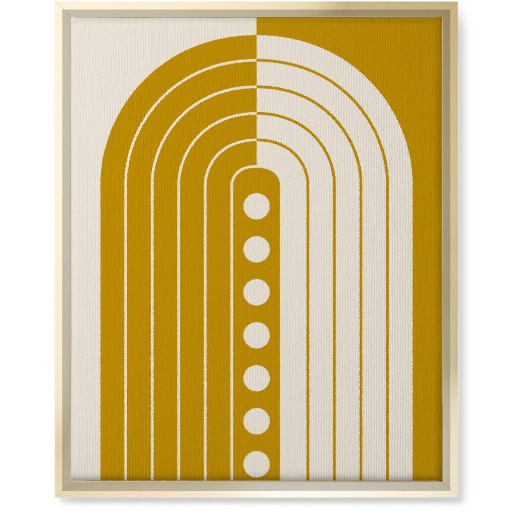 Divided Rainbow - Mustard and Beige Wall Art, Gold, Single piece, Canvas, 16x20, Yellow, Classic Yellow