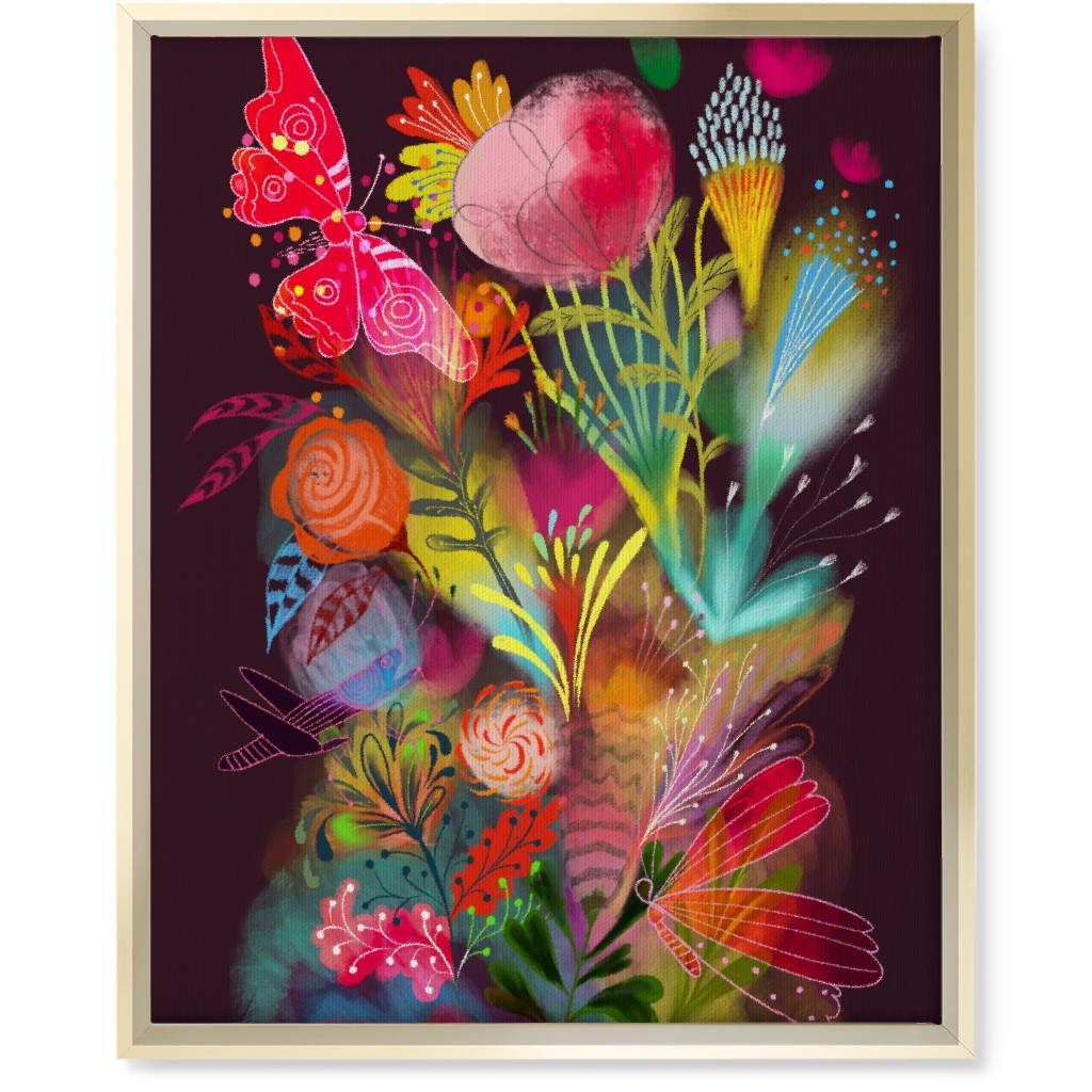 Tropical Magic Dream - Multi Wall Art, Gold, Single piece, Canvas, 16x20, Multicolor