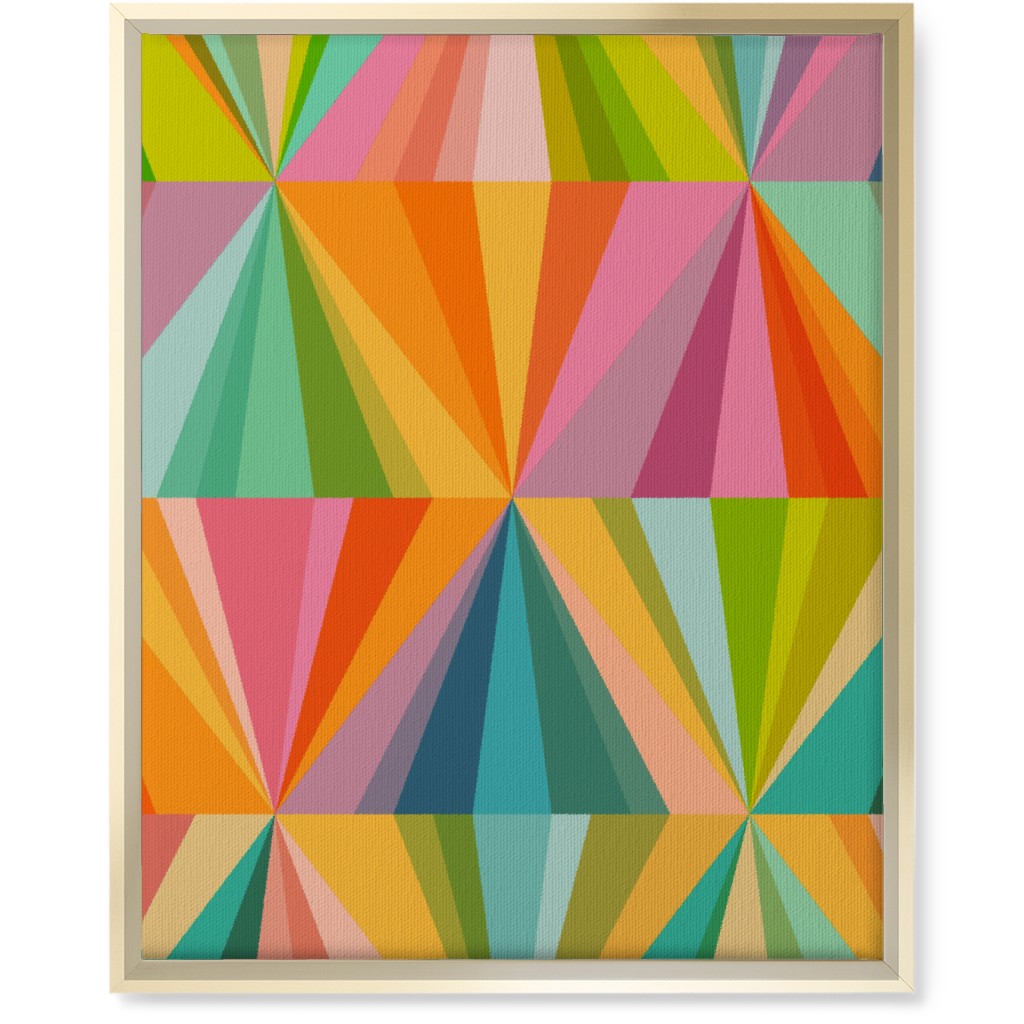 Radiant Diamonds - Bright Wall Art, Gold, Single piece, Canvas, 16x20, Multicolor
