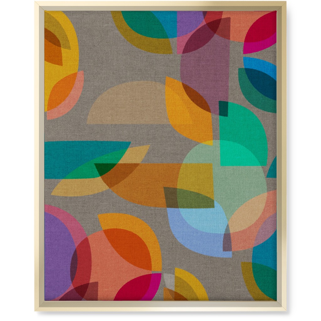 Mid Century Prism - Multi Wall Art, Gold, Single piece, Canvas, 16x20, Multicolor