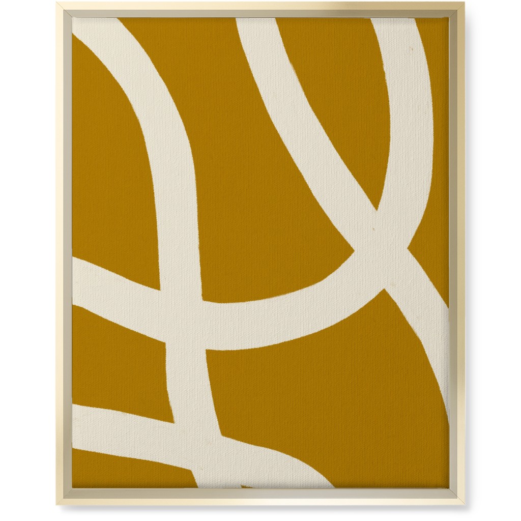 Tangled Brush Strokes I Wall Art, Gold, Single piece, Canvas, 16x20, Yellow, Golden