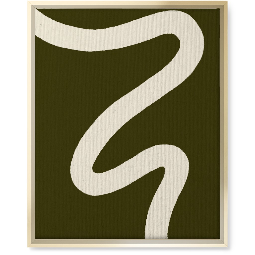 Tangled Brush Strokes Iv Wall Art, Gold, Single piece, Canvas, 16x20, Green