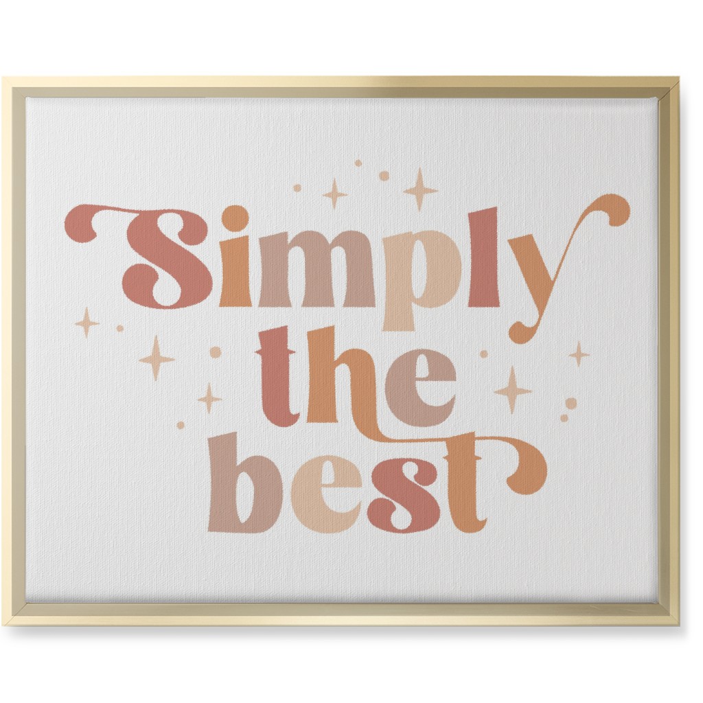 Simply the Best Wall Art, Gold, Single piece, Canvas, 16x20, Pink