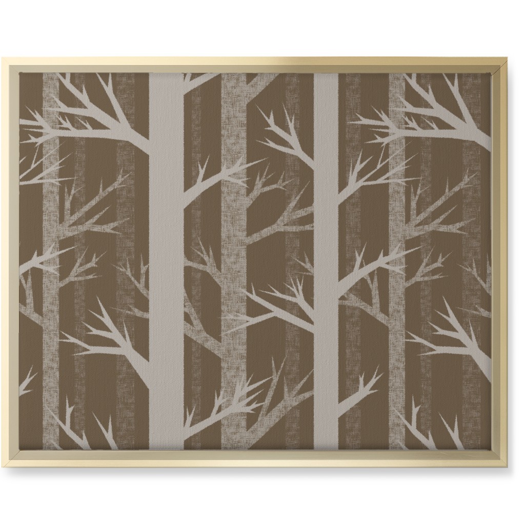Winter Woods - Fawn Wall Art, Gold, Single piece, Canvas, 16x20, Brown, Brown