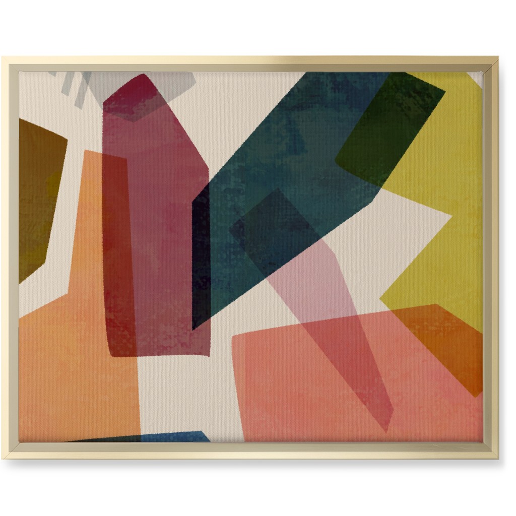 Color Block Wall Art, Gold, Single piece, Canvas, 16x20, Multicolor