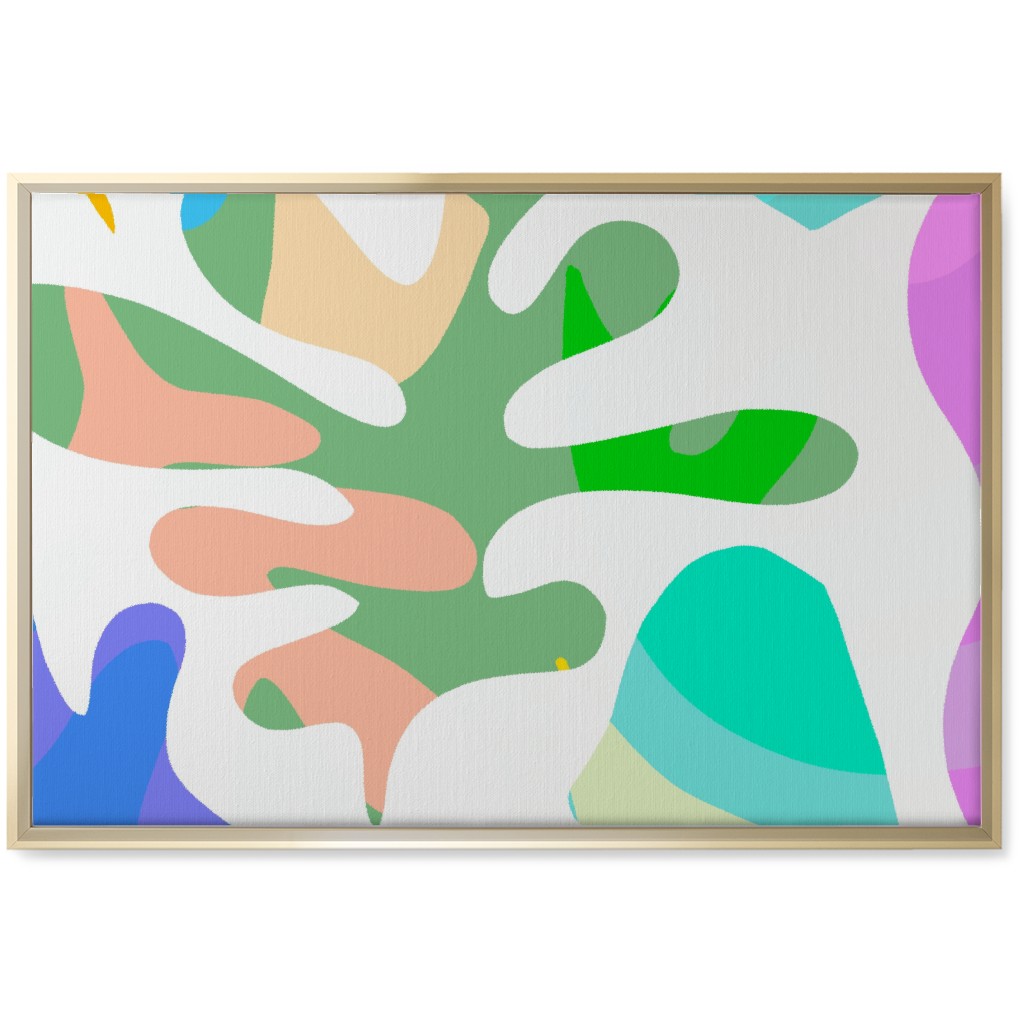 Summer Nature Love Matisse Style Wall Art, Gold, Single piece, Canvas, 20x30, Multicolor