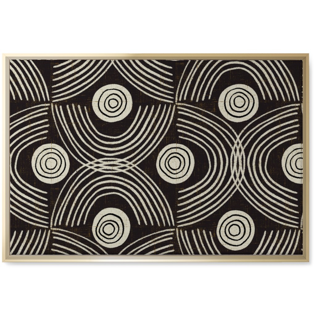 Open Ended - Black Wall Art, Gold, Single piece, Canvas, 20x30, Black, Black