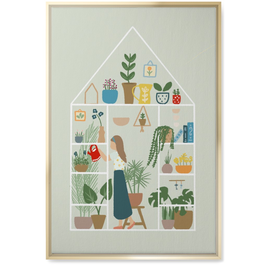Gardening Indoors - Multi Wall Art, Gold, Single piece, Canvas, 20x30, Multicolor