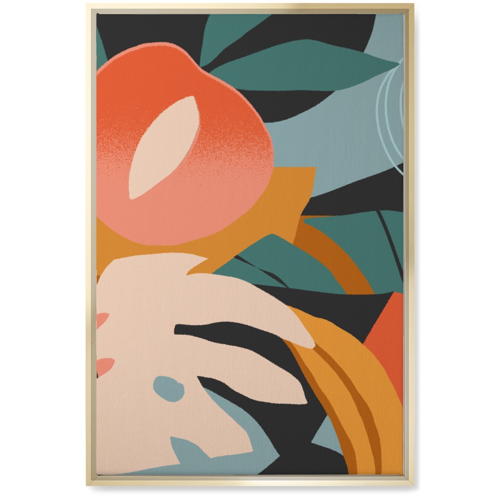 Peach Beach - Multi Wall Art, Gold, Single piece, Canvas, 20x30, Multicolor