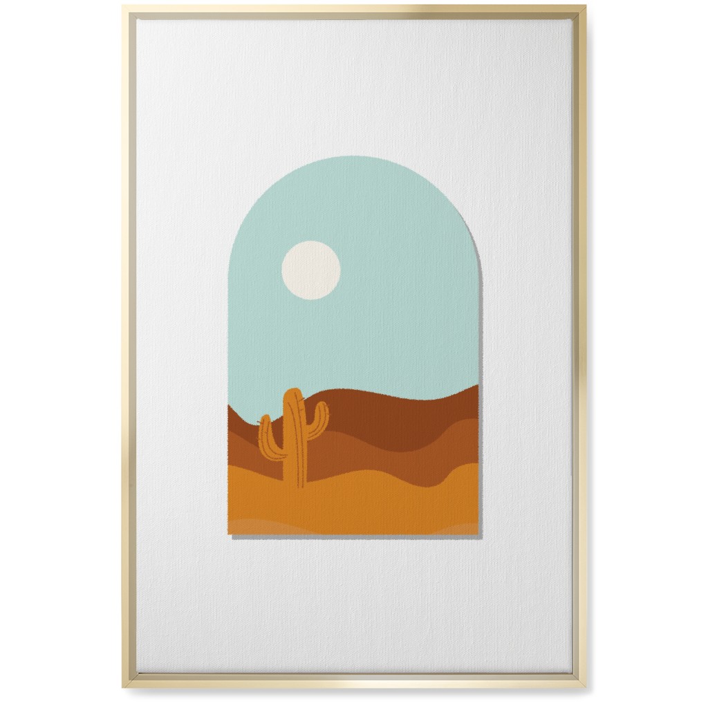 Abstract Landscapes in Windows Wall Art, Gold, Single piece, Canvas, 20x30, Multicolor