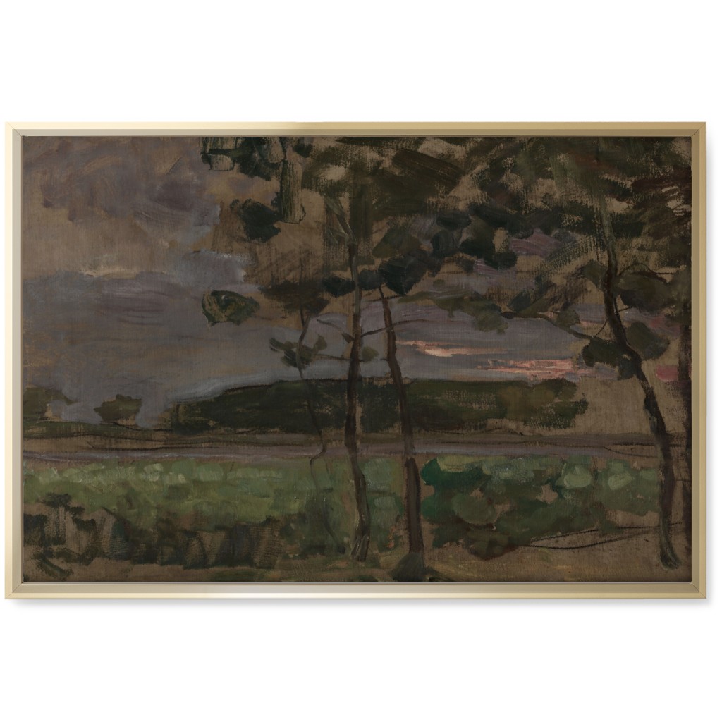 Meadow Edge Wall Art, Gold, Single piece, Canvas, 20x30, Green