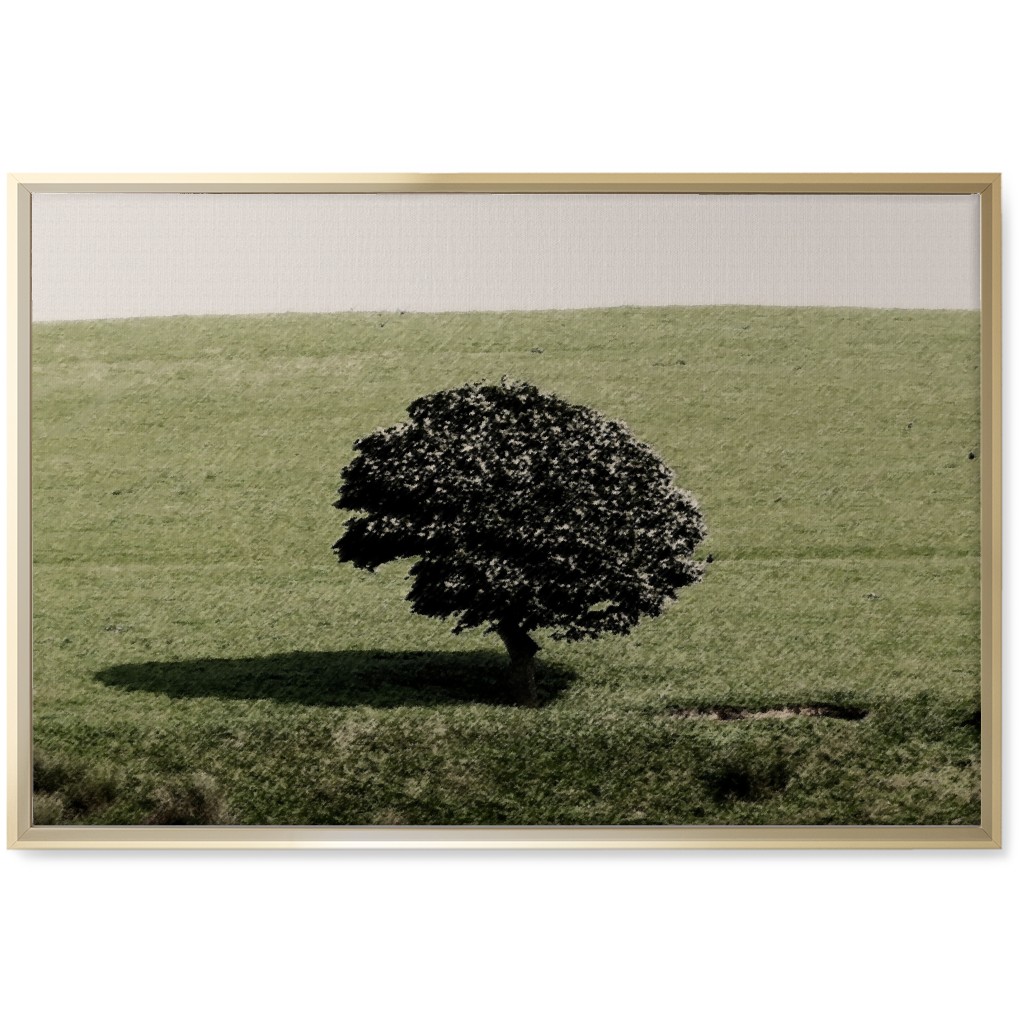 Cotton Wood Tree Wall Art, Gold, Single piece, Canvas, 20x30, Green, Classic Green