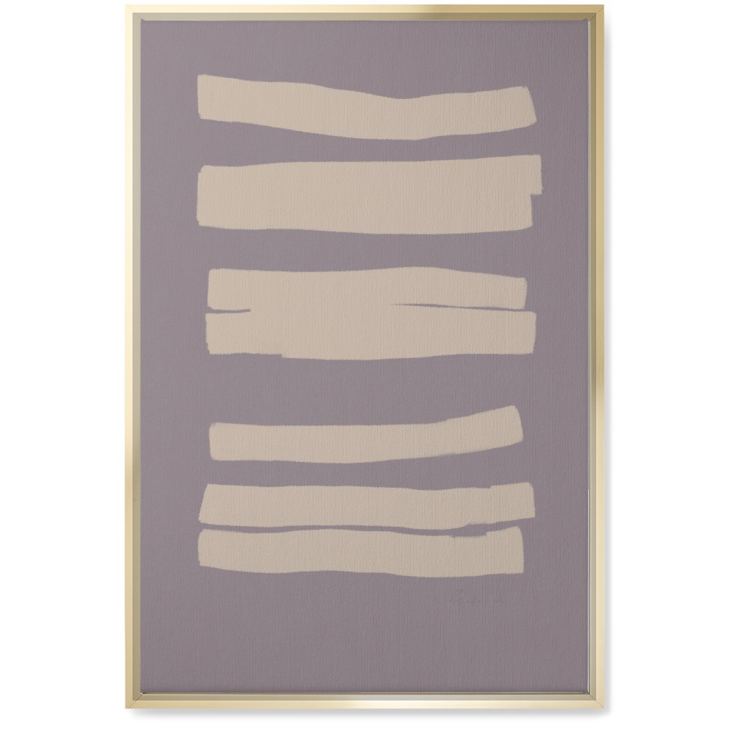 Bold Stripes Abstract Ii Wall Art, Gold, Single piece, Canvas, 20x30, Purple, Clay